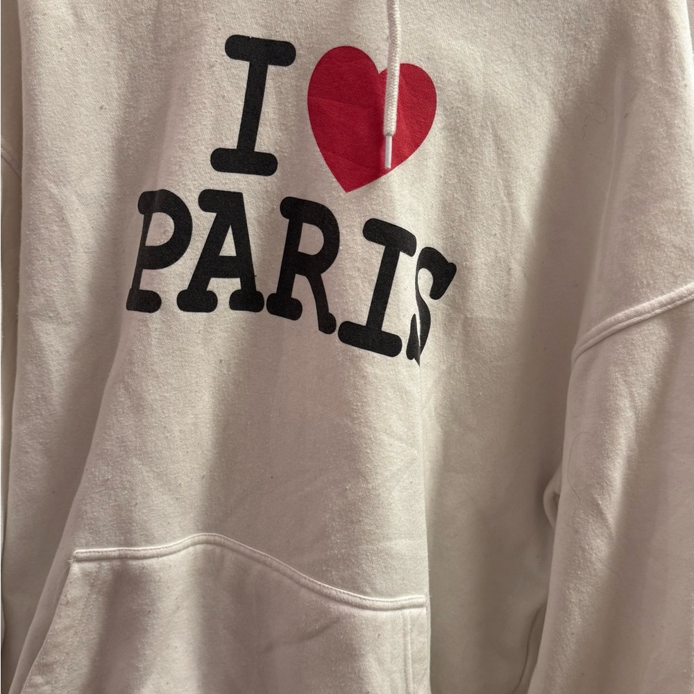 Altra White Hoodie with Paris Print